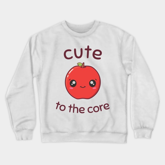 Cute To The Core Apple Crewneck Sweatshirt by StimpyStuff